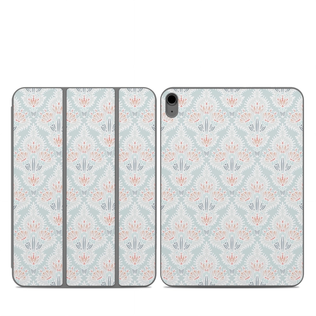 Smart Folio for iPad Series Skin design of Pattern, Aqua, Line, Design, Textile, Wrapping paper, Pedicel, Dahlia, Visual arts, with blue, red, white colors