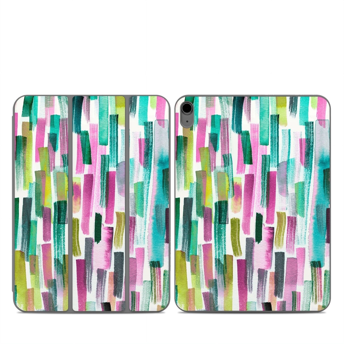 Smart Folio for iPad Series Skin design of Line, Turquoise, Pink, Pattern, Design, Magenta, Colorfulness, with white, green, blue, pink, purple, black, blue colors