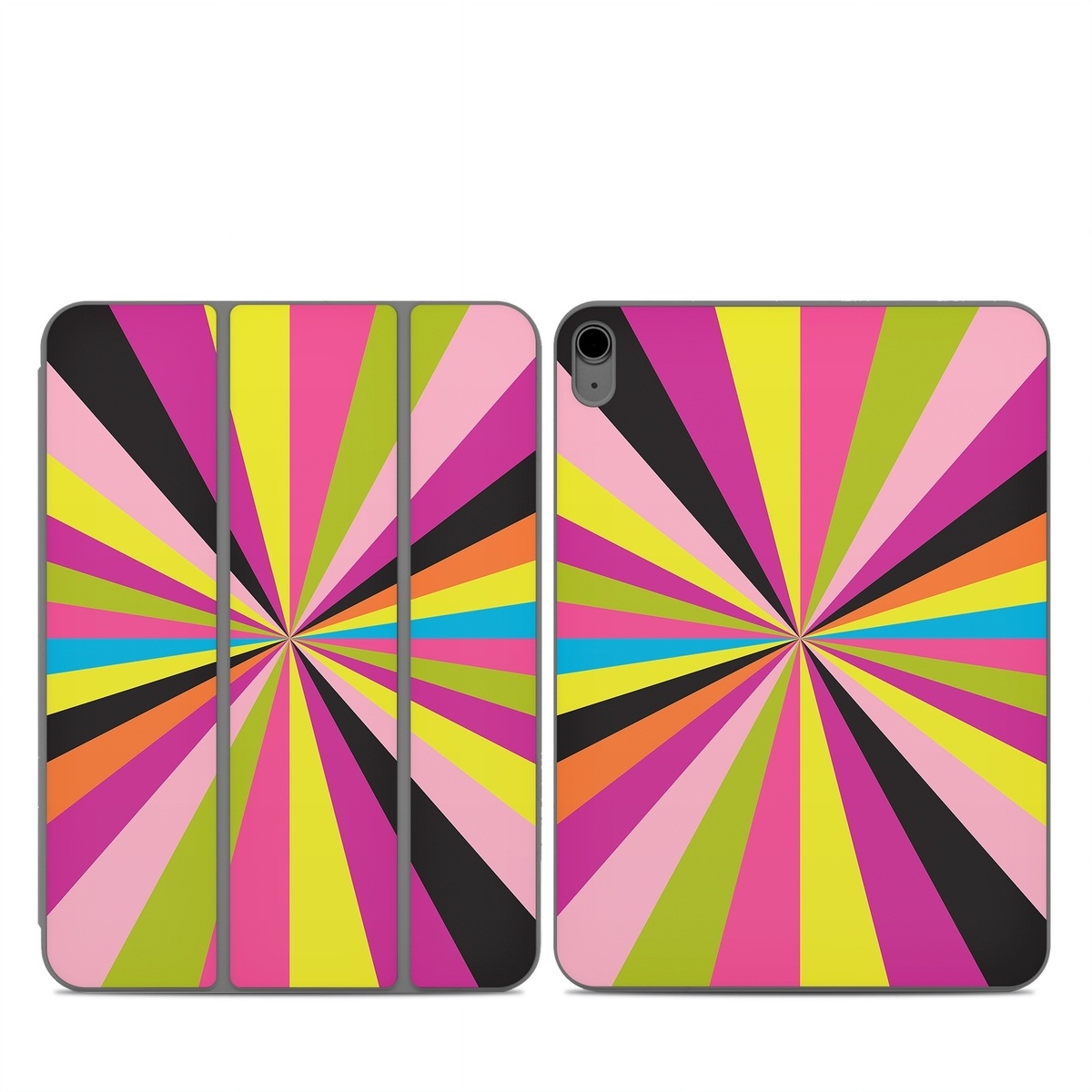 Smart Folio for iPad Series Skin design of Colorfulness, Material property, Magenta, Symmetry, Tints and shades, Creative arts, Pattern, Electric blue, Art, Design, with black, pink, yellow, purple, green, blue, orange colors