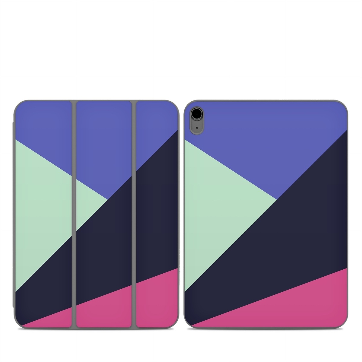Smart Folio for iPad Series Skin design of Purple, Violet, Line, Magenta, Graphic design, Triangle, Pattern, Design, Material property, Font, with black, blue, green, pink colors