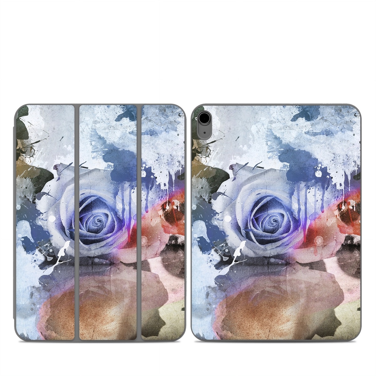 Smart Folio for iPad Series Skin design of Watercolor paint, Painting, Illustration, Graphic design, Art, Paint, Visual arts, Design, Acrylic paint, Graphics, with red, white, black, orange, pink colors