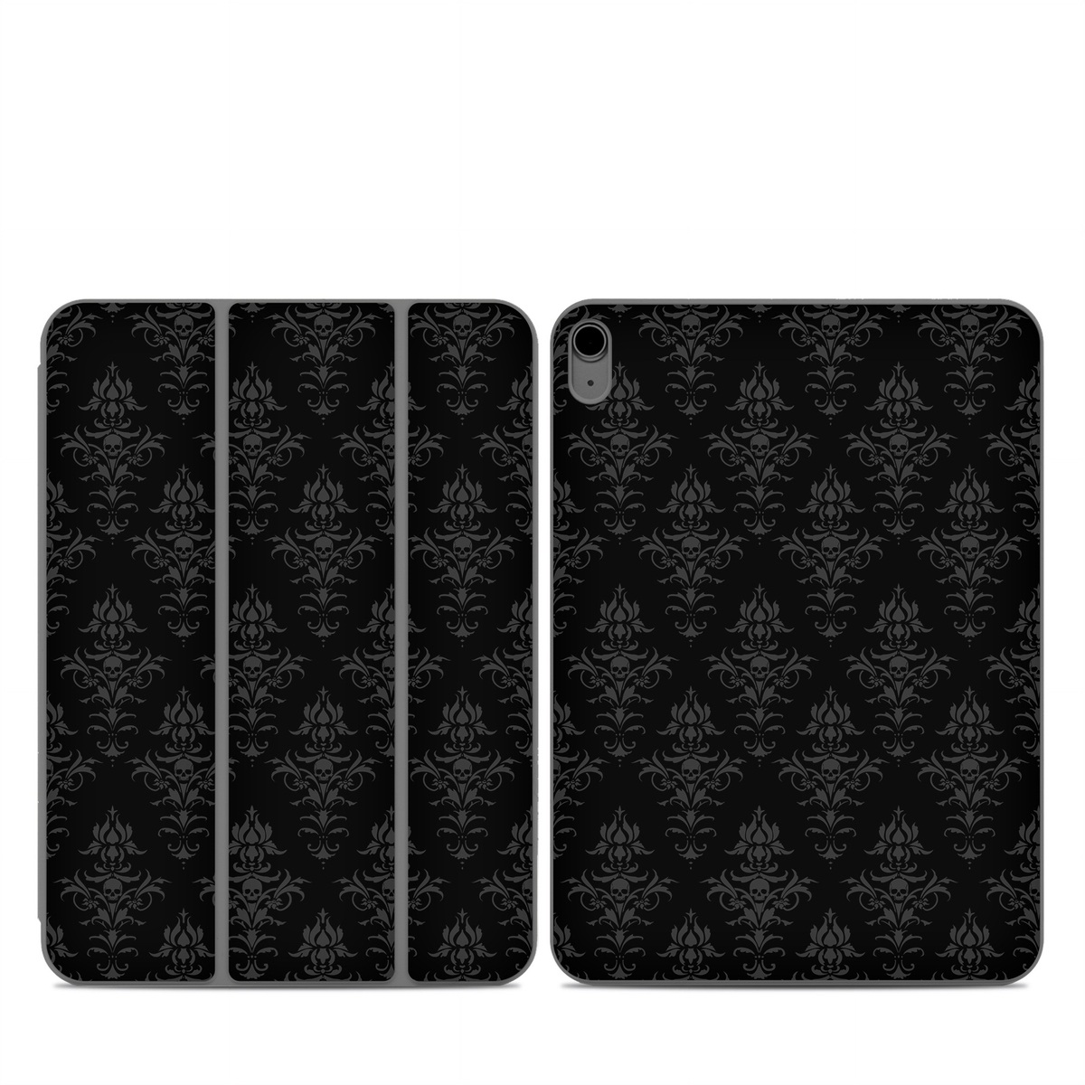 Smart Folio for iPad Series Skin design of Black, Pattern, Design, Monochrome, Black-and-white, Darkness, Monochrome photography, Symmetry, with black, gray colors