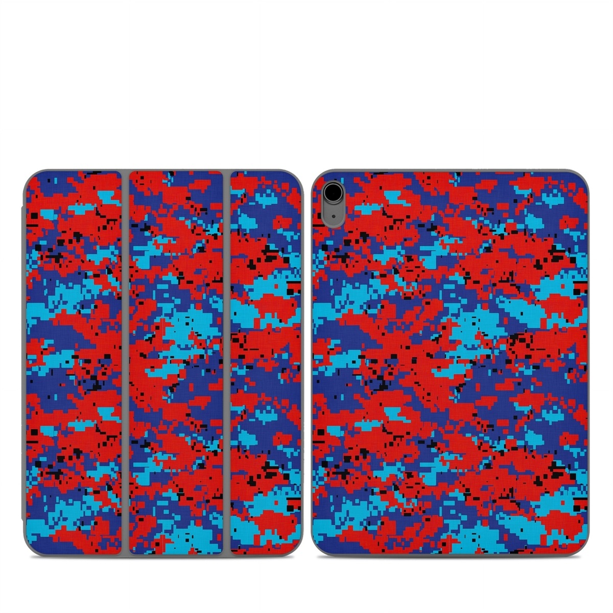 Smart Folio for iPad Series Skin design of Blue, Red, Pattern, Textile, Electric blue, with blue, red colors