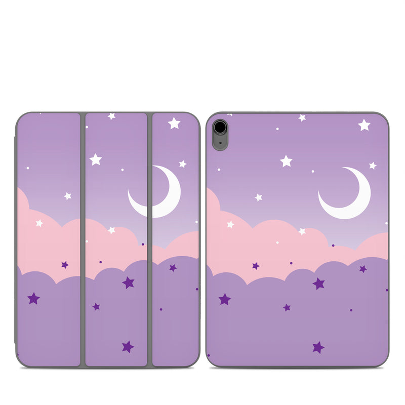 Smart Folio for iPad Series Skin design of Astronomical object, Pink, Star, Purple, Crescent, Moon, Graphics, Animation, Wallpaper, Graphic design, with purple, white colors