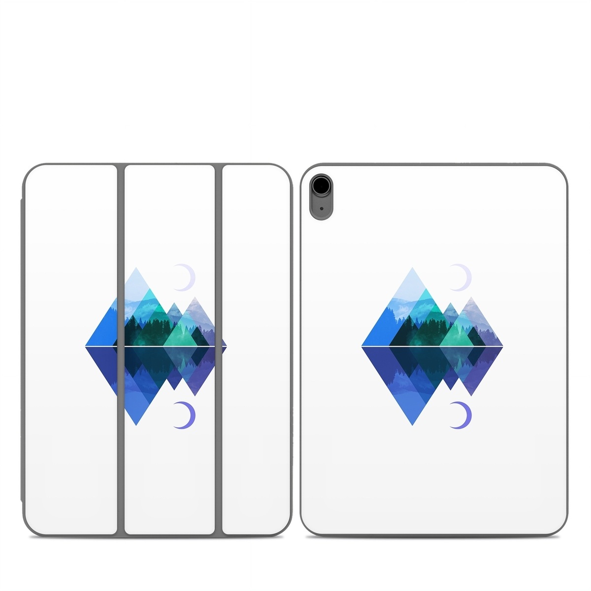 Smart Folio for iPad Series Skin design of Blue, Cobalt blue, Azure, Pattern, Logo, Design, Electric blue, Graphics, Illustration, Triangle, with white, blue, purple, green colors