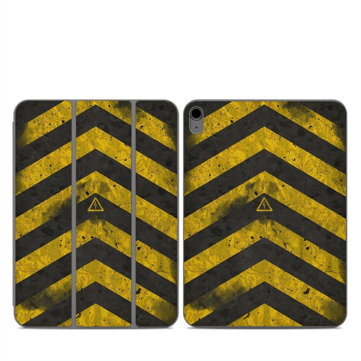 Smart Folio for iPad Series Skin design of Colorfulness, Road surface, Yellow, Rectangle, Asphalt, Font, Material property, Parallel, Tar, Tints and shades, with black, gray, yellow colors