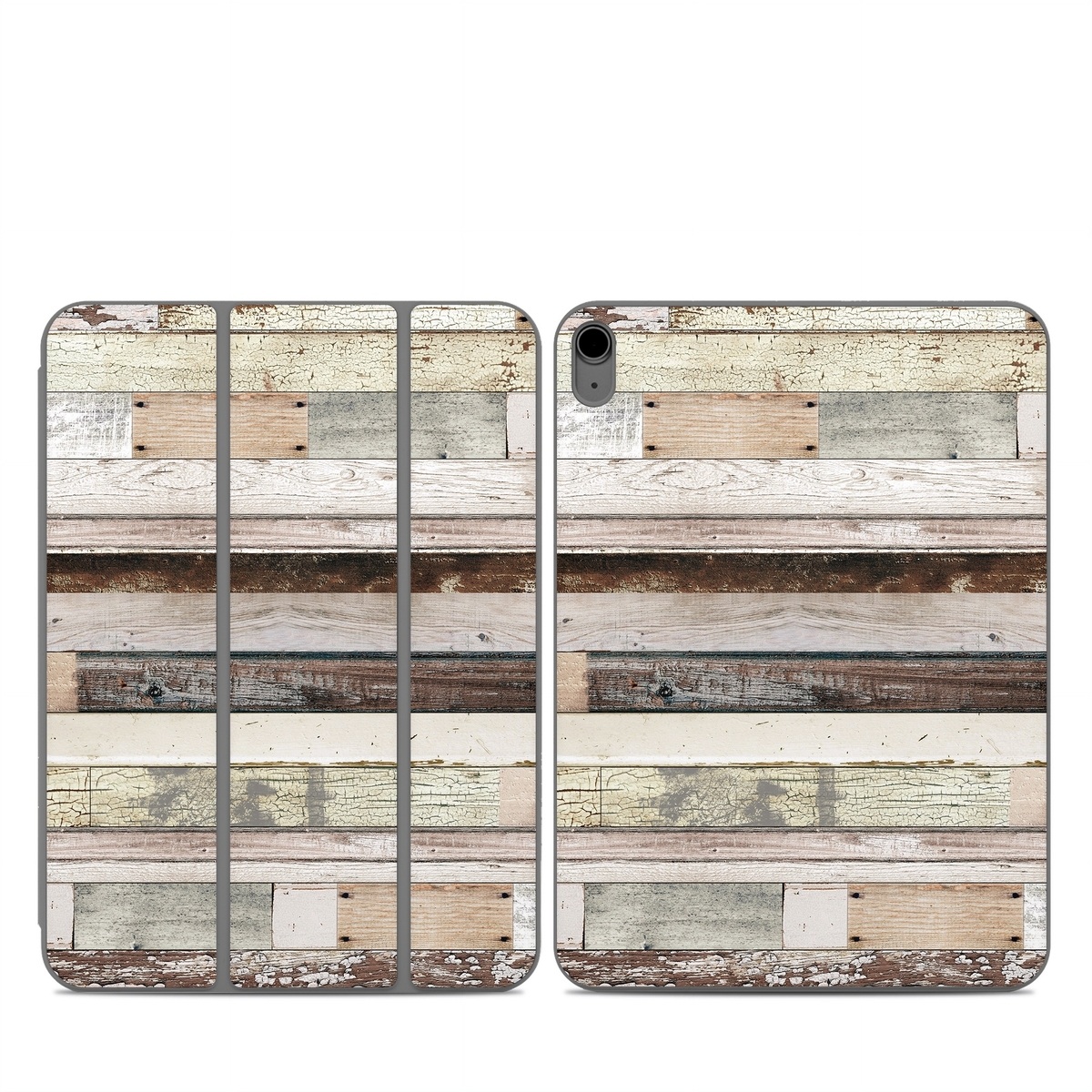 Smart Folio for iPad Series Skin design of Wood, Wall, Plank, Line, Lumber, Wood stain, Beige, Parallel, Hardwood, Pattern, with brown, white, gray, yellow colors
