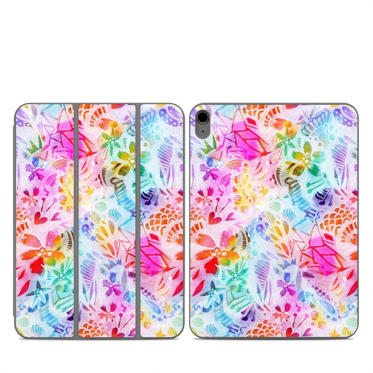 Smart Folio for iPad Series Skin design of Pattern, Design, Textile, Art, with gray, pink, purple, blue colors