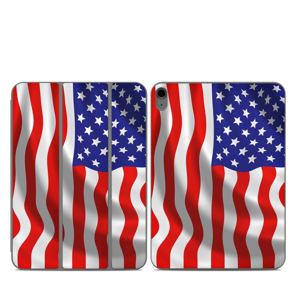 Smart Folio for iPad Series Skin design of Flag of the united states, Flag, Flag Day (USA), Veterans day, Independence day, Memorial day, Holiday, with gray, red, blue, black, white colors