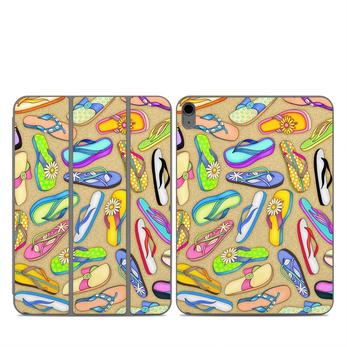 Smart Folio for iPad Series Skin design of Pattern, Design, Visual arts, Footwear, Art, with gray, green, blue, pink, purple, orange colors