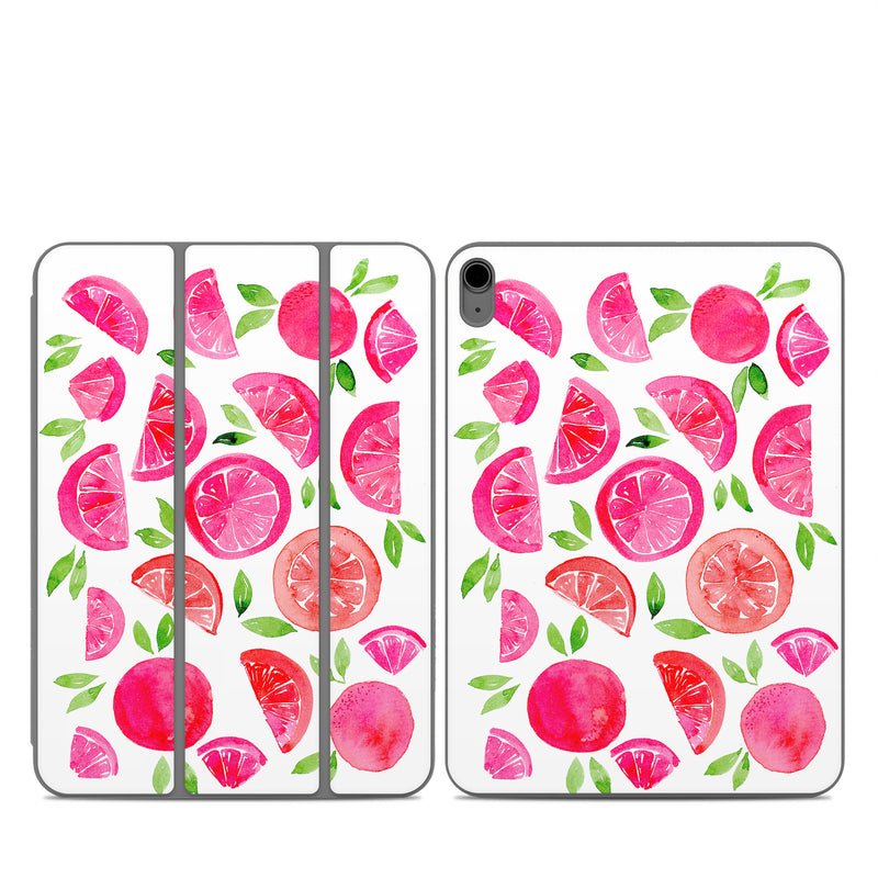 Smart Folio for iPad Series Skin design of Food, Plant, Fruit, Botany, Natural foods, Seedless fruit, Ingredient, Red, Font, Citrus, with pink, green, red, white colors