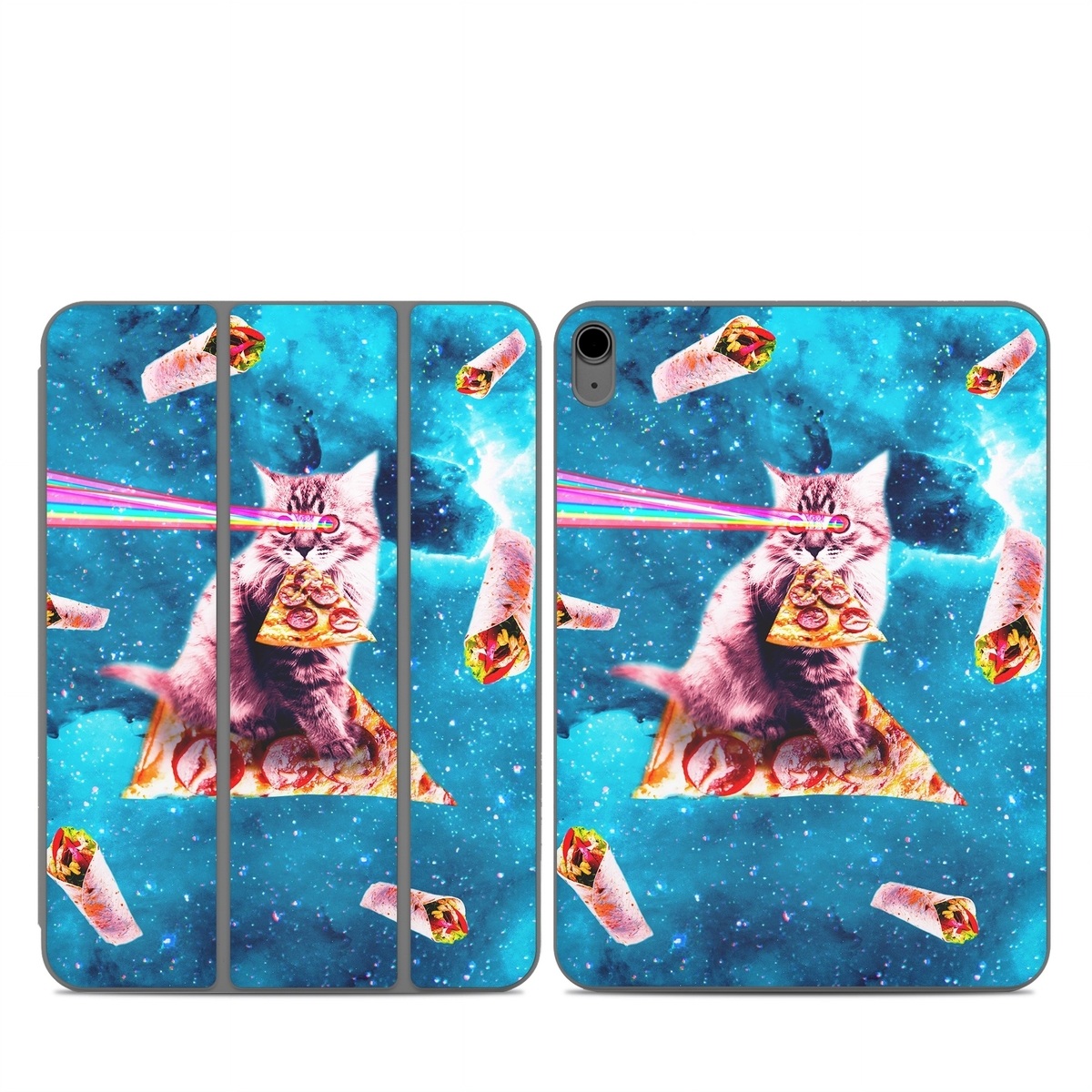 Smart Folio for iPad Series Skin design of Illustration, Organism, Graphic design, Art, Space, Fictional character, Extreme sport, Graphics, with blue, white, gray, yellow, red, orange colors