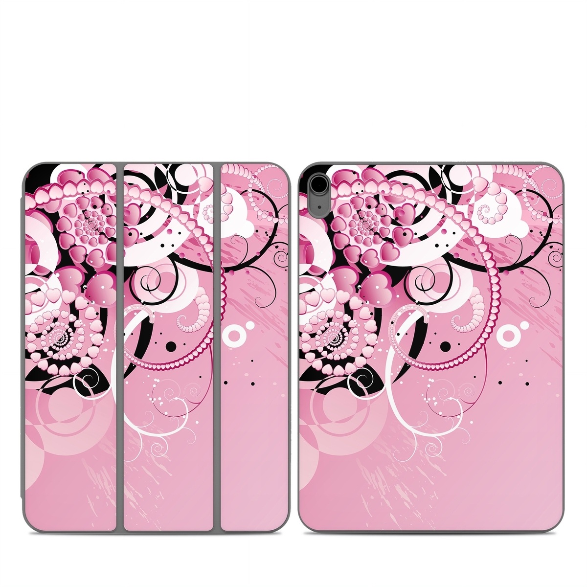 Smart Folio for iPad Series Skin design of Pink, Floral design, Graphic design, Text, Design, Flower Arranging, Pattern, Illustration, Flower, Floristry, with pink, gray, black, white, purple, red colors