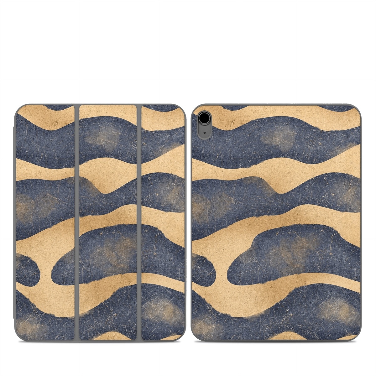Smart Folio for iPad Series Skin design of Art, Painting, Pattern, Font, Landscape, Dune, Illustration, Aeolian landform, Sand, Visual arts, with blue, brown colors