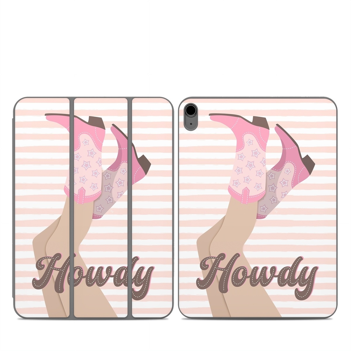 Smart Folio for iPad Series Skin design of Hand, Glove, Sleeve, Gesture, Font, Finger, Pink, Material property, Waist, Thumb, with pink, white, brown colors