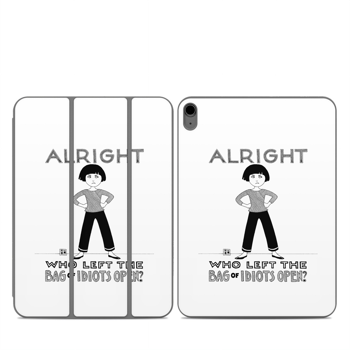 Smart Folio for iPad Series Skin design of Font, Poster, Illustration, with black, white colors