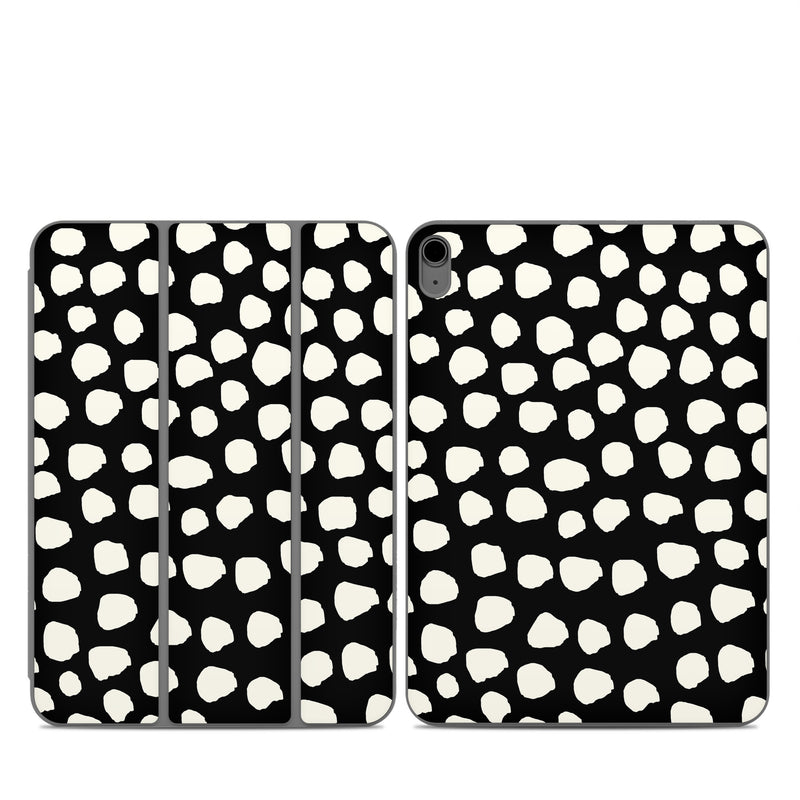 Smart Folio for iPad Series Skin design of White, Black and white, Monochrome, Pattern, Polka dot, with black, white colors
