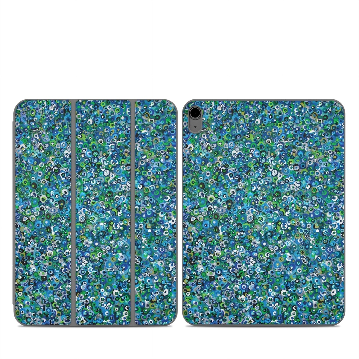 Smart Folio for iPad Series Skin design of Blue, Plant, Glitter, with blue, green, white colors