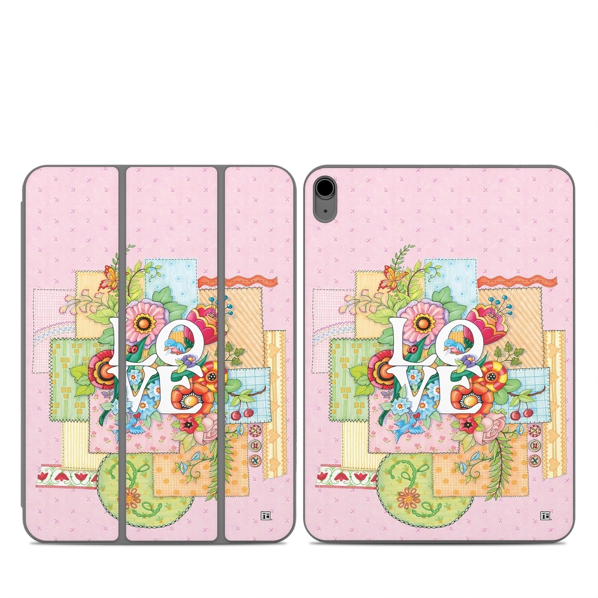 Smart Folio for iPad Series Skin design of Illustration, Graphics, Art, with pink, blue, white, orange, yellow, green, red colors