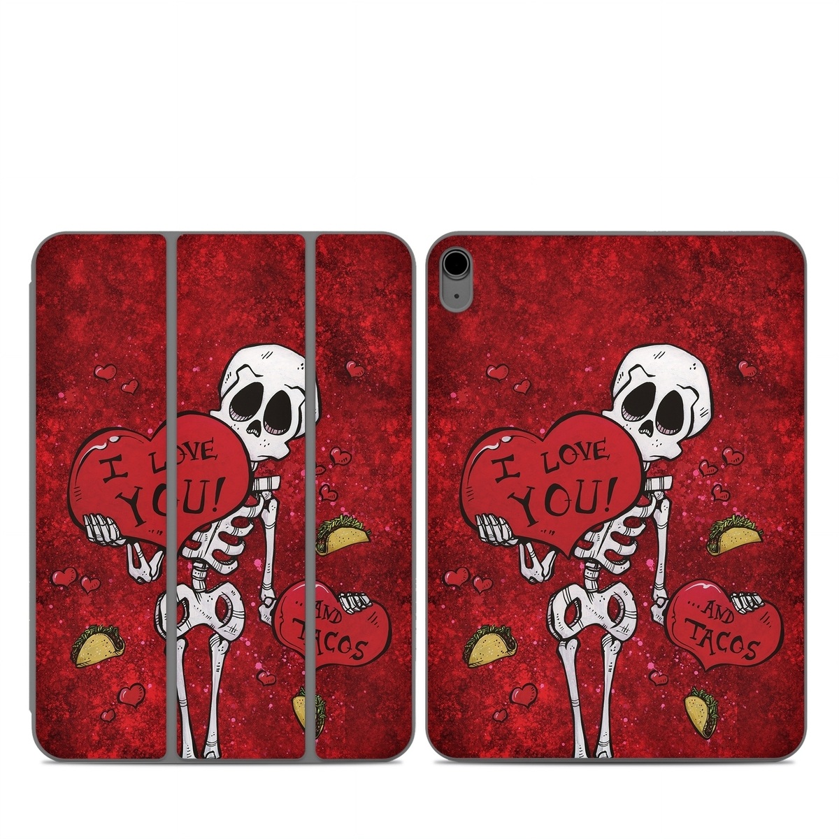 Smart Folio for iPad Series Skin design of Font, Red, Art, Magenta, Tints and shades, Pattern, Bone, Plant, Carmine, Visual arts, with black, white, gray, red, yellow colors
