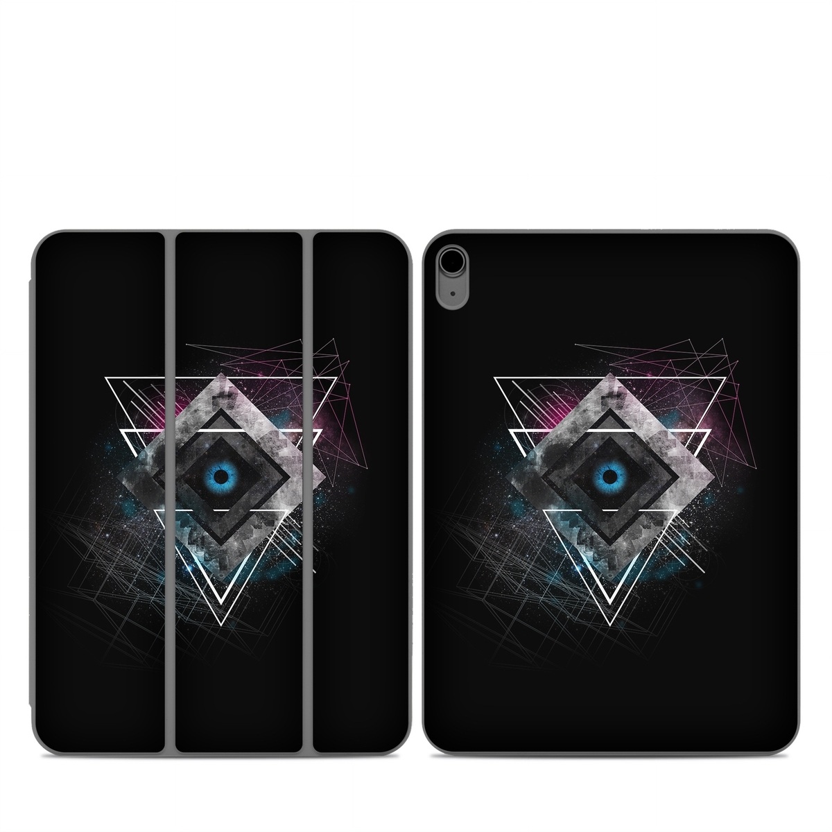 Smart Folio for iPad Series Skin design of Graphic design, Design, Pattern, Graphics, Illustration, Font, Circle, Triangle, Fractal art, Logo, with black, gray colors