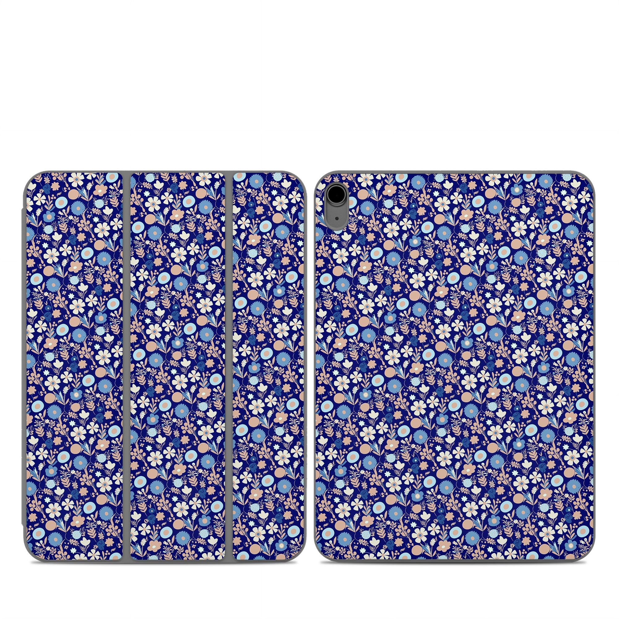 Smart Folio for iPad Series Skin design of Pattern, Art, Symmetry, Circle, Electric blue, with blue, white, pink colors