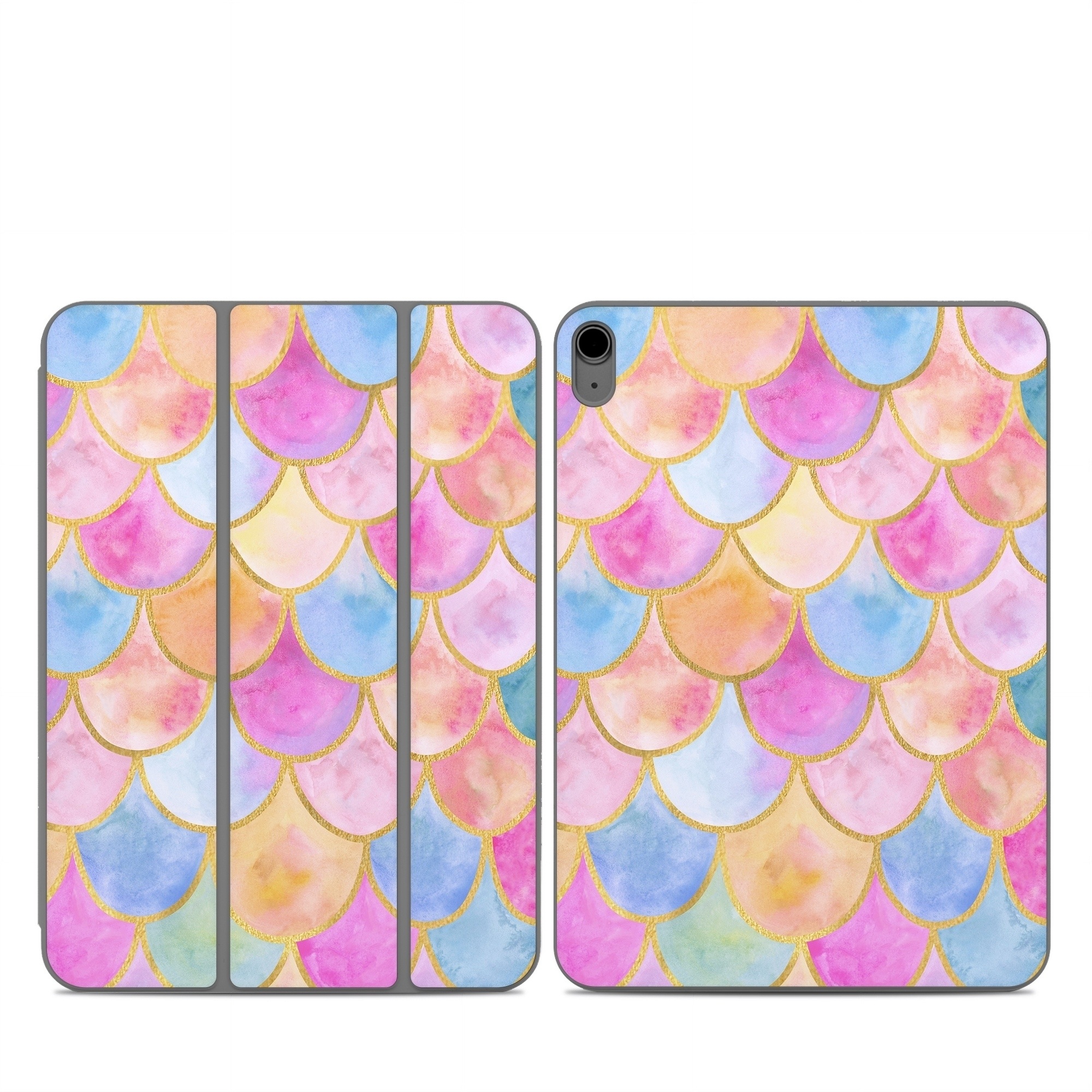 Smart Folio for iPad Series Skin design of Colorfulness, Natural material, Pink, Art, Line, Magenta, Red, Creative arts, Circle, Pattern, with pink, purple, blue, orange, yellow, white colors