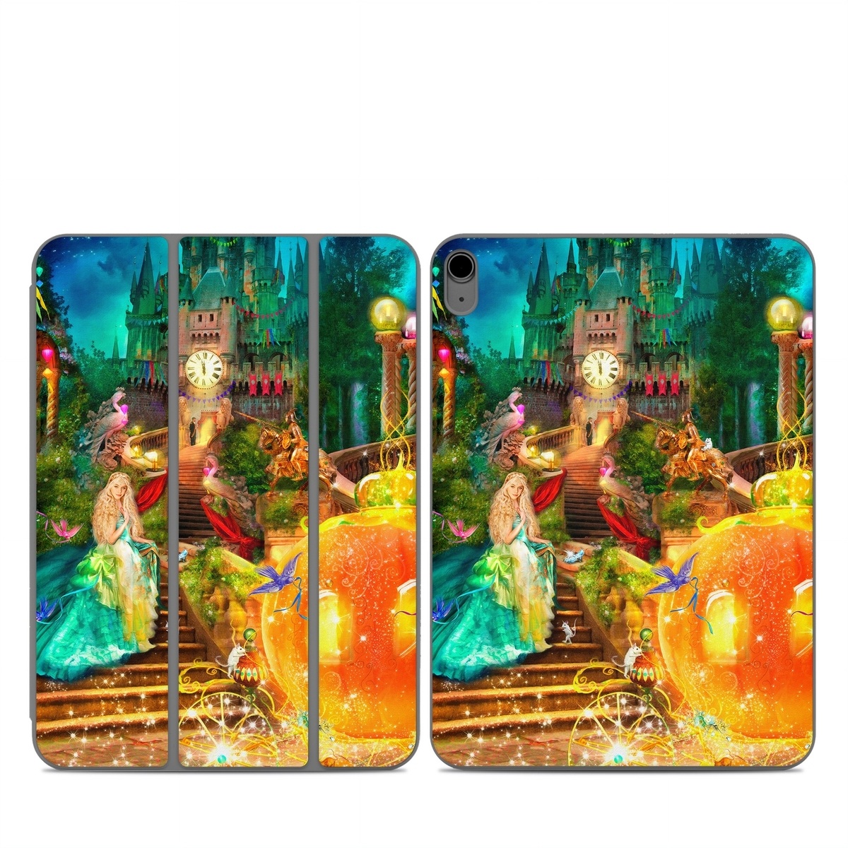 Smart Folio for iPad Series Skin design of Mythology, Adventure game, World, Fictional character, Theatrical scenery, Art, with yellow, orange, blue, green, red, purple, white, black colors