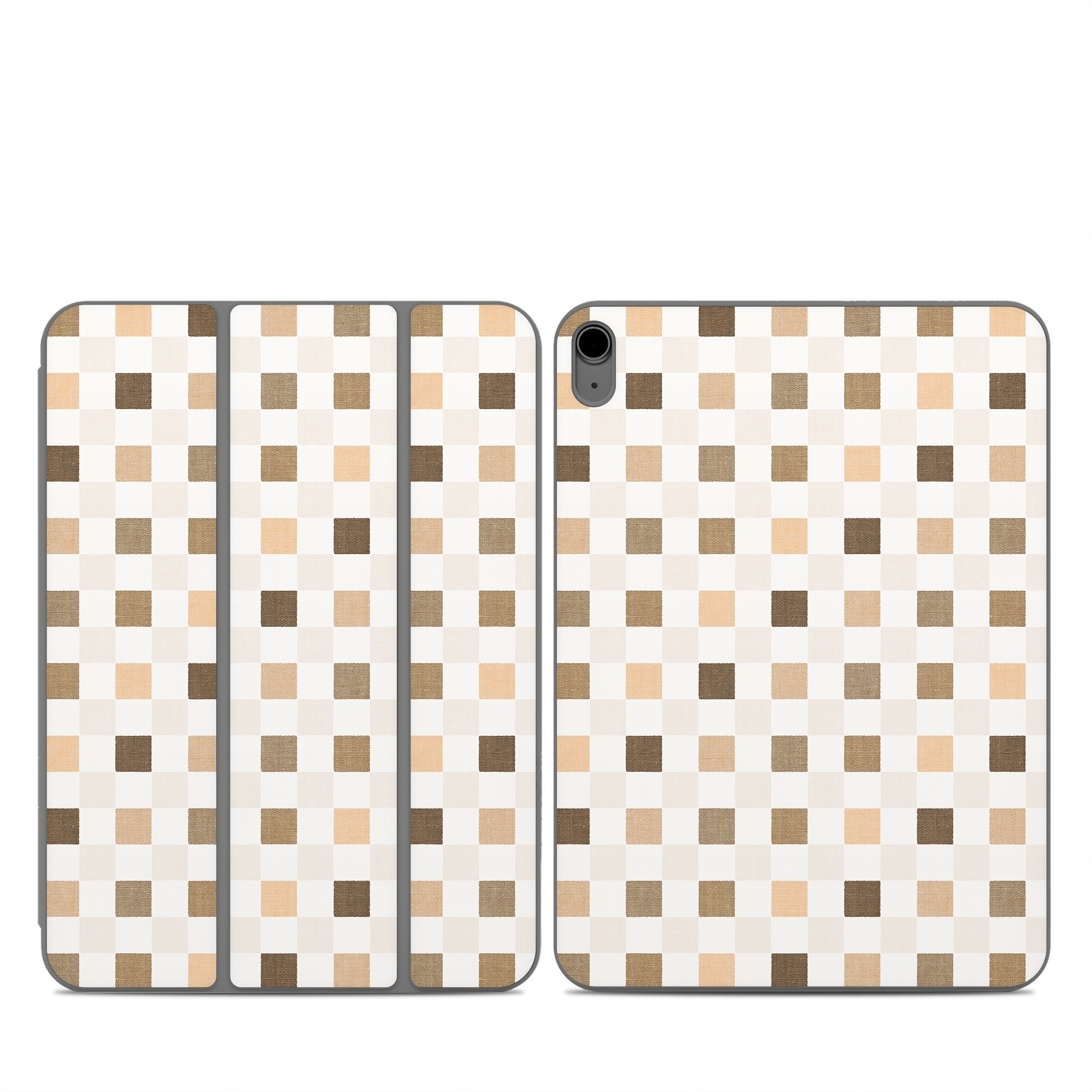 Smart Folio for iPad Series Skin design of Brown, Rectangle, Beige, Textile, Sleeve, Grey, Khaki, Material property, Symmetry, Art, with white, gray, brown colors