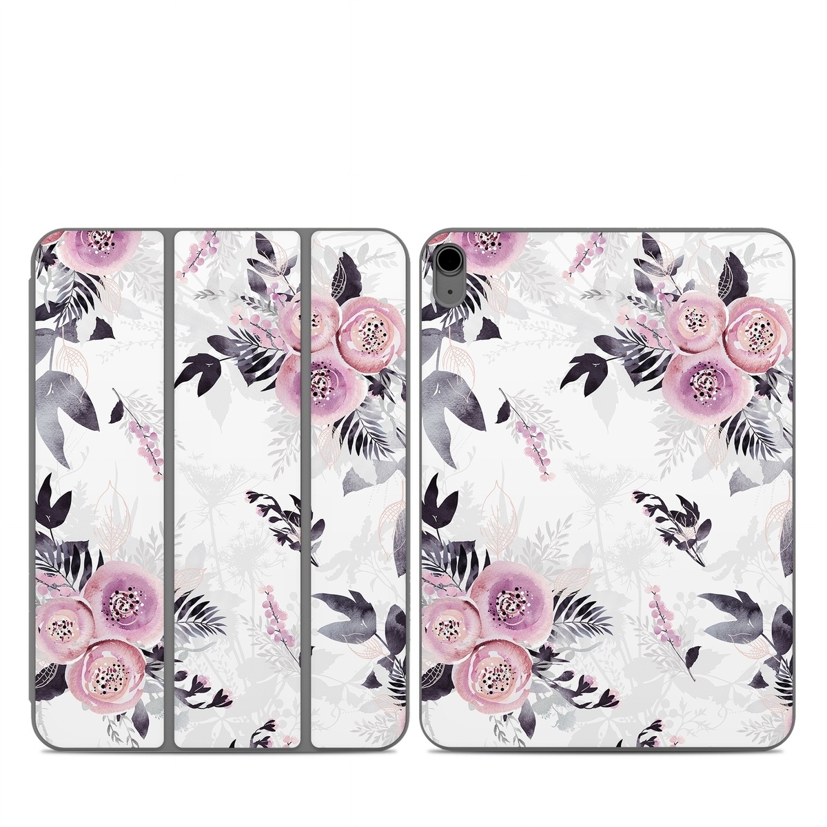 Smart Folio for iPad Series Skin design of Pink, Pattern, Design, Floral design, Textile, Plant, Flower, Magenta, Petal, Wallpaper, with white, purple, pink, black, gray colors