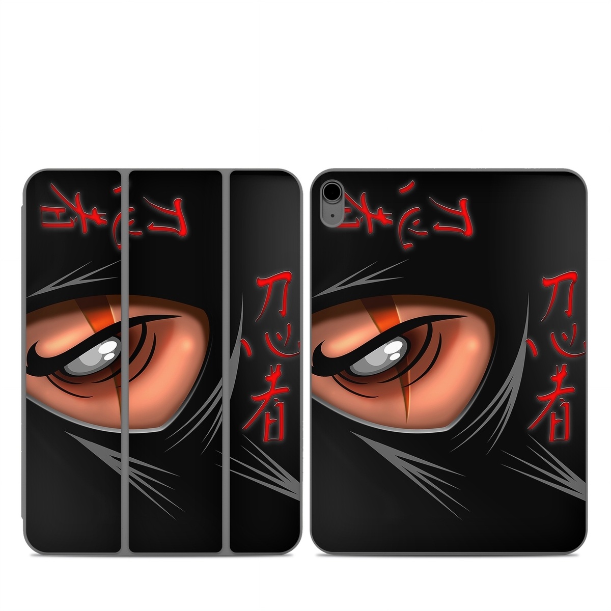 Smart Folio for iPad Series Skin design of Cartoon, Eye, Organ, Anime, Illustration, Mouth, Fictional character, Animation, Graphic design, Cg artwork, with black, red, green, pink, orange, gray colors