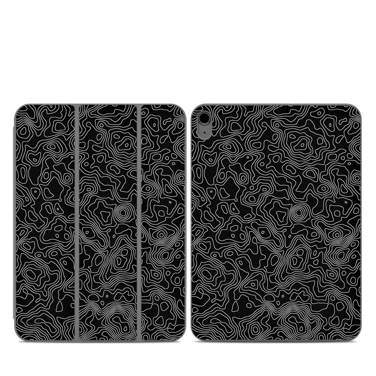 Smart Folio for iPad Series Skin design of Art, Motif, Pattern, Symmetry, Monochrome, Circle, Font, Visual arts, Illustration, Monochrome photography, with black, gray colors