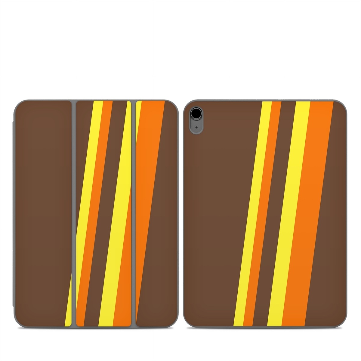 Smart Folio for iPad Series Skin design of Orange, Yellow, Line, Brown, Font, Material property, Graphic design, Pattern, Parallel, with brown, orange, yellow colors