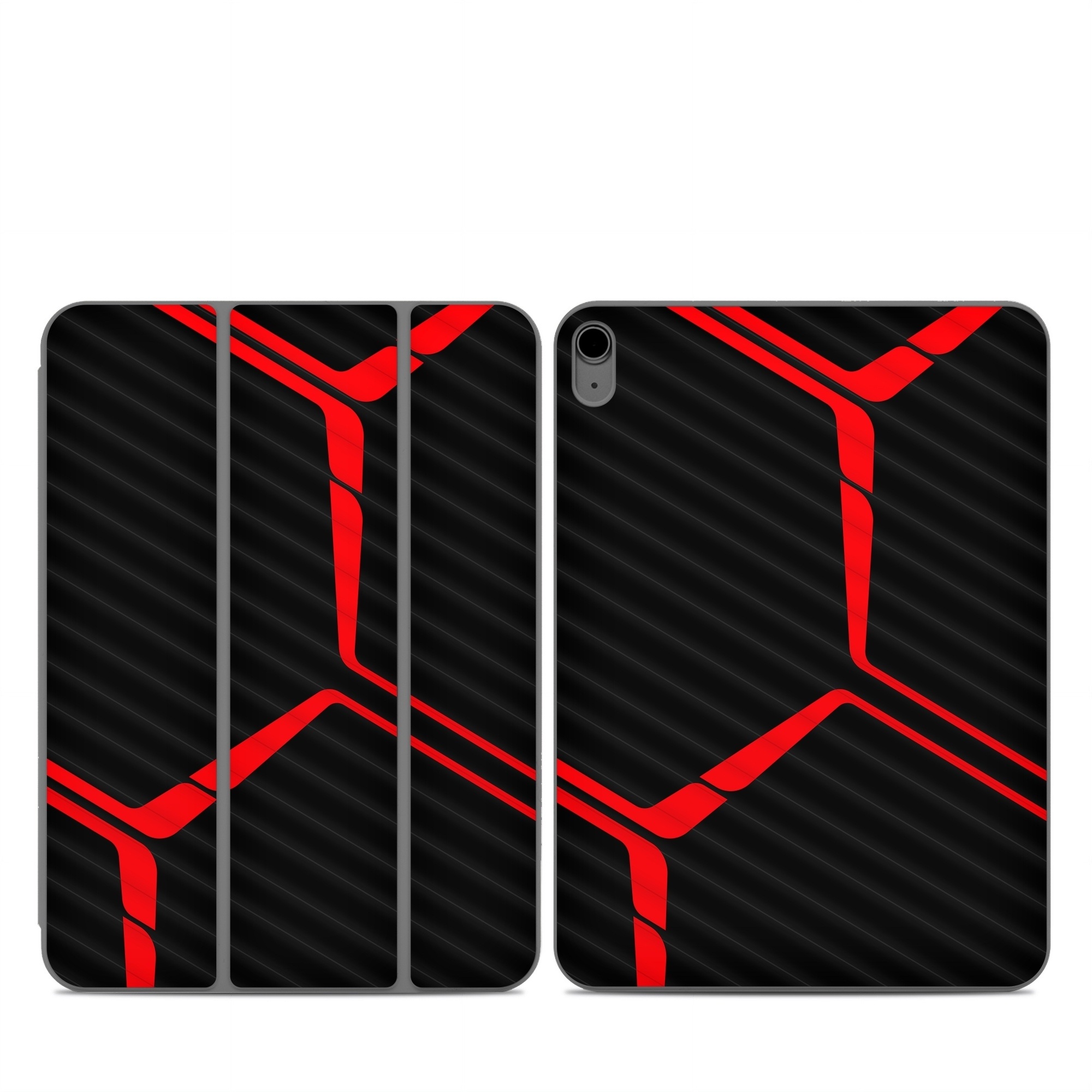 Smart Folio for iPad Series Skin design of Sleeve, Triangle, Font, Rectangle, Parallel, Magenta, Electric blue, Pattern, Symmetry, T-shirt, with black, red colors