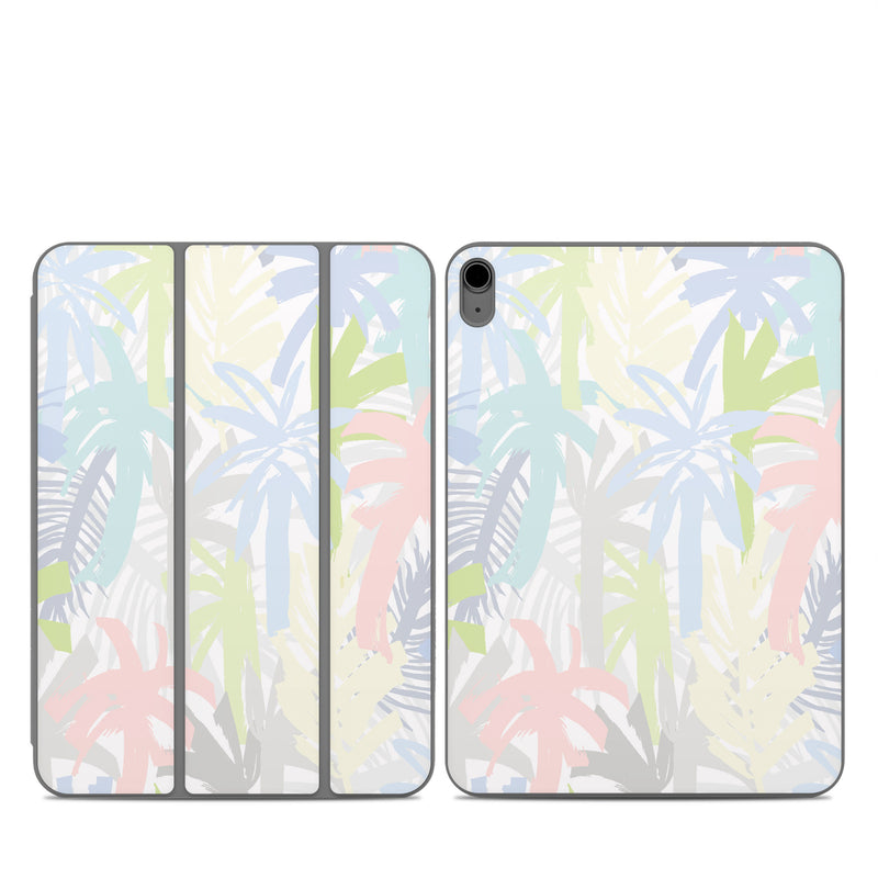 Smart Folio for iPad Series Skin design of Palm trees, with bllue, green, pink, yellow, white, gray colors