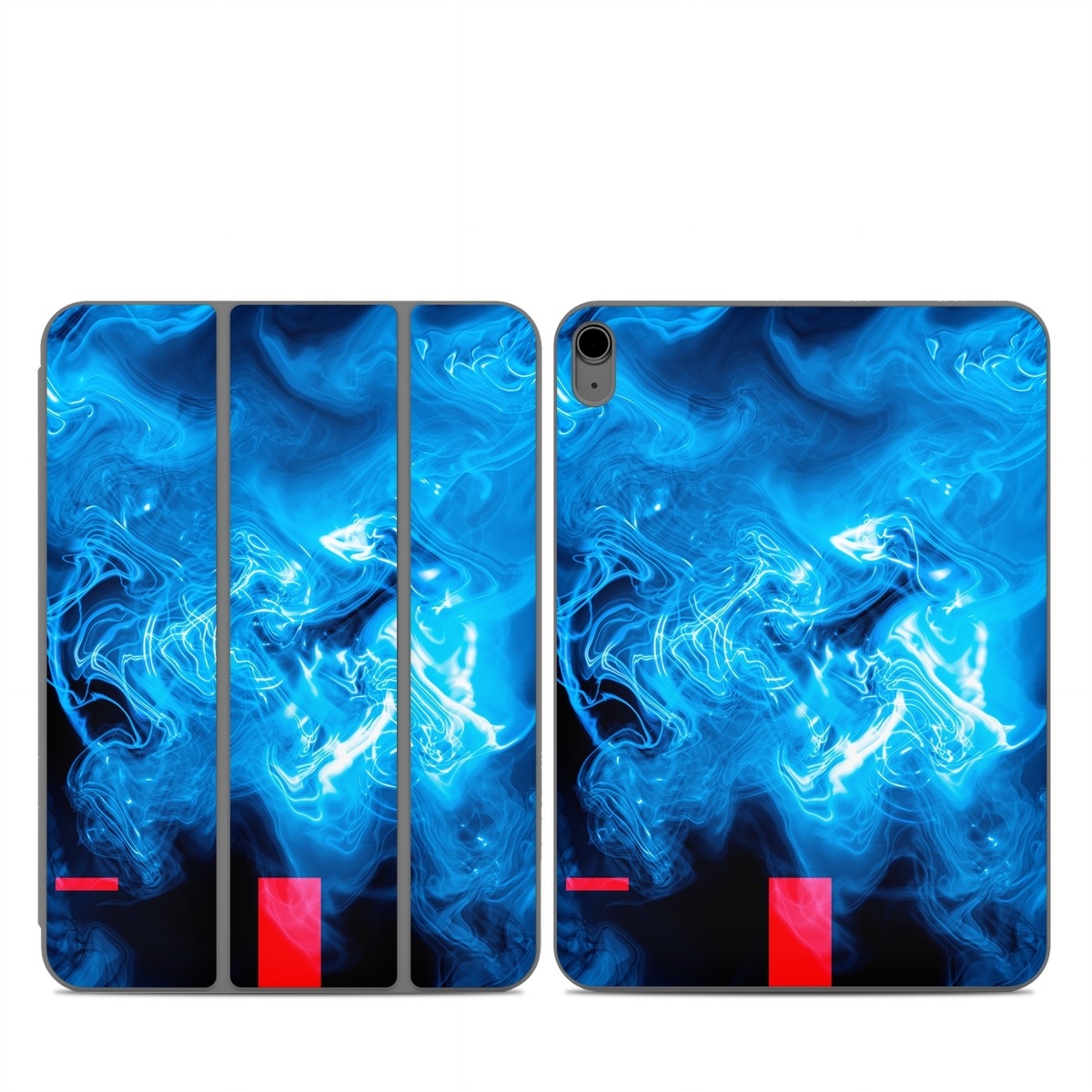 Smart Folio for iPad Series Skin design of Blue, Water, Electric blue, Organism, Pattern, Smoke, Liquid, Art, with blue, black, purple colors