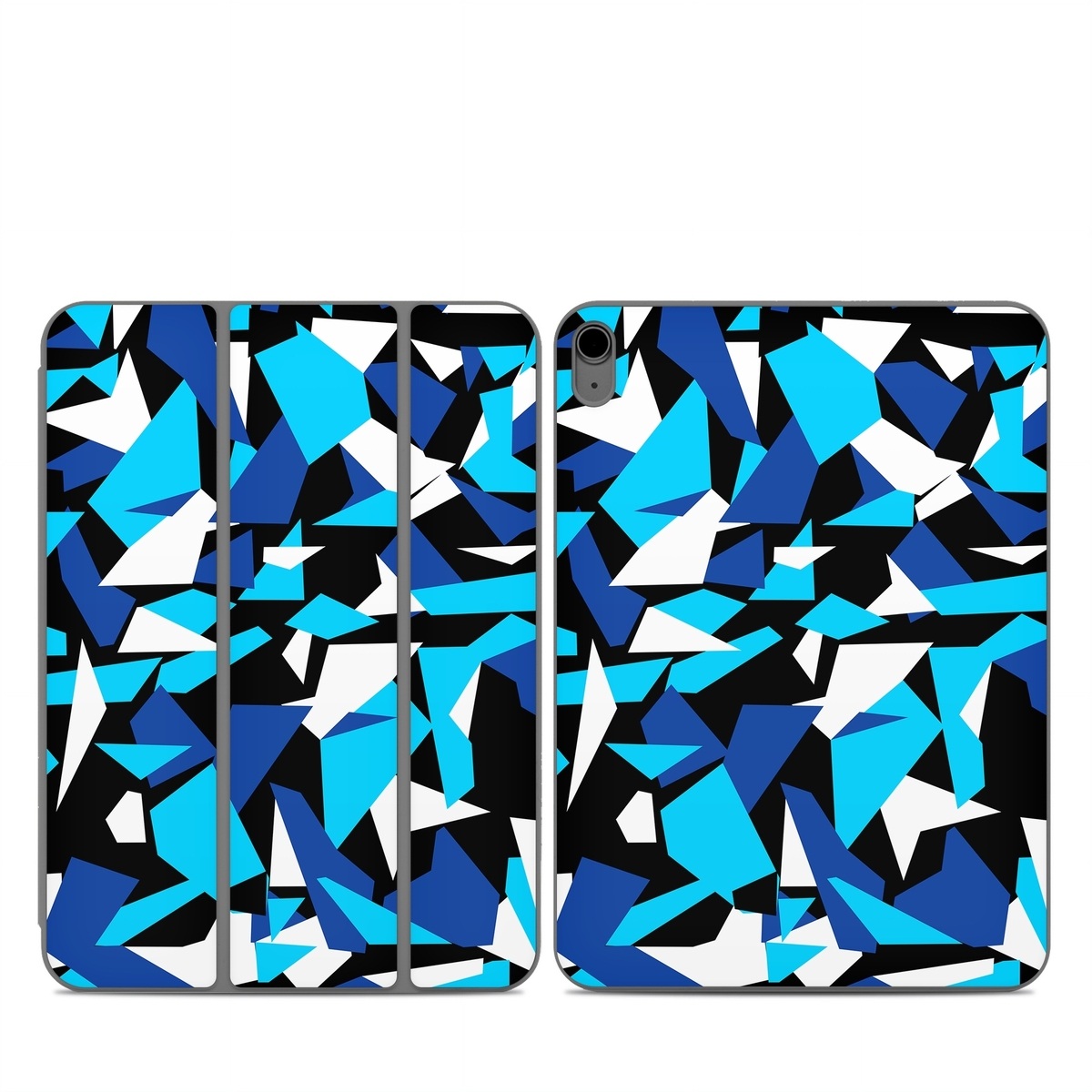 Smart Folio for iPad Series Skin design of Blue, Pattern, Turquoise, Cobalt blue, Teal, Design, Electric blue, Graphic design, Triangle, Font, with blue, white, black colors