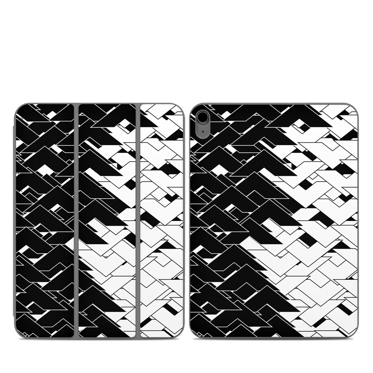 Smart Folio for iPad Series Skin design of Pattern, Black, Black-and-white, Monochrome, Monochrome photography, Line, Design, Parallel, Font, with black, white colors