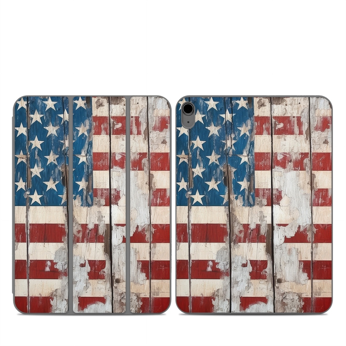 Smart Folio for iPad Series Skin design of Flag of the united states, World, Rectangle, Textile, Line, Wall, Flag, Symmetry, Tints and shades, Pattern, with red, blue, white, brown, gray, black colors