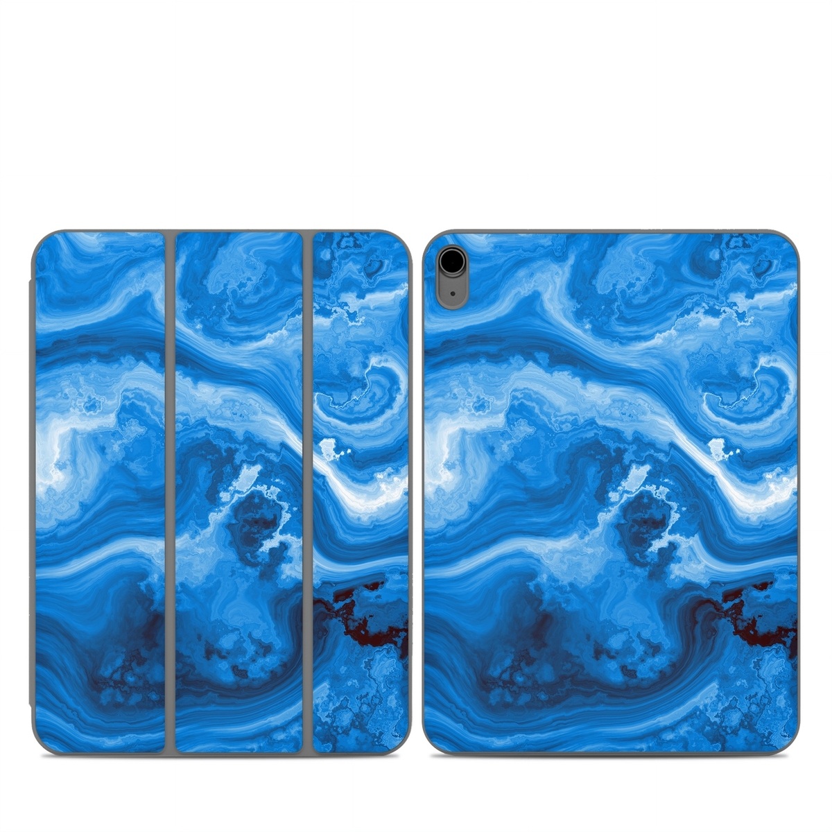 Smart Folio for iPad Series Skin design of Blue, Water, Aqua, Azure, Turquoise, Pattern, Liquid, Wave, Electric blue, Design, with blue, white, black colors