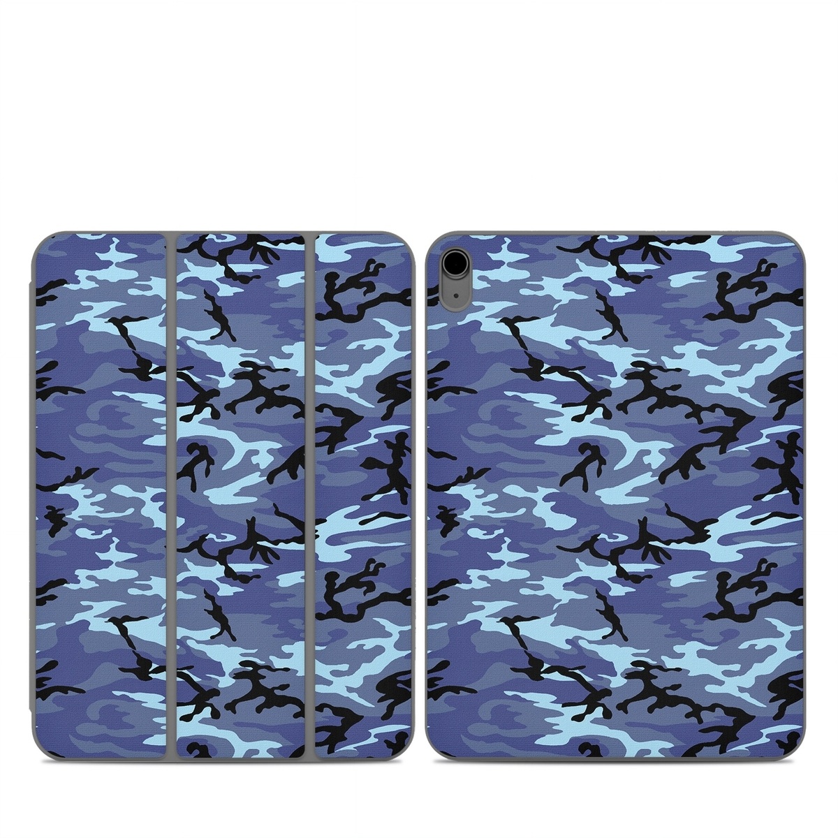 Smart Folio for iPad Series Skin design of Military camouflage, Pattern, Blue, Aqua, Teal, Design, Camouflage, Textile, Uniform, with blue, black, gray, purple colors