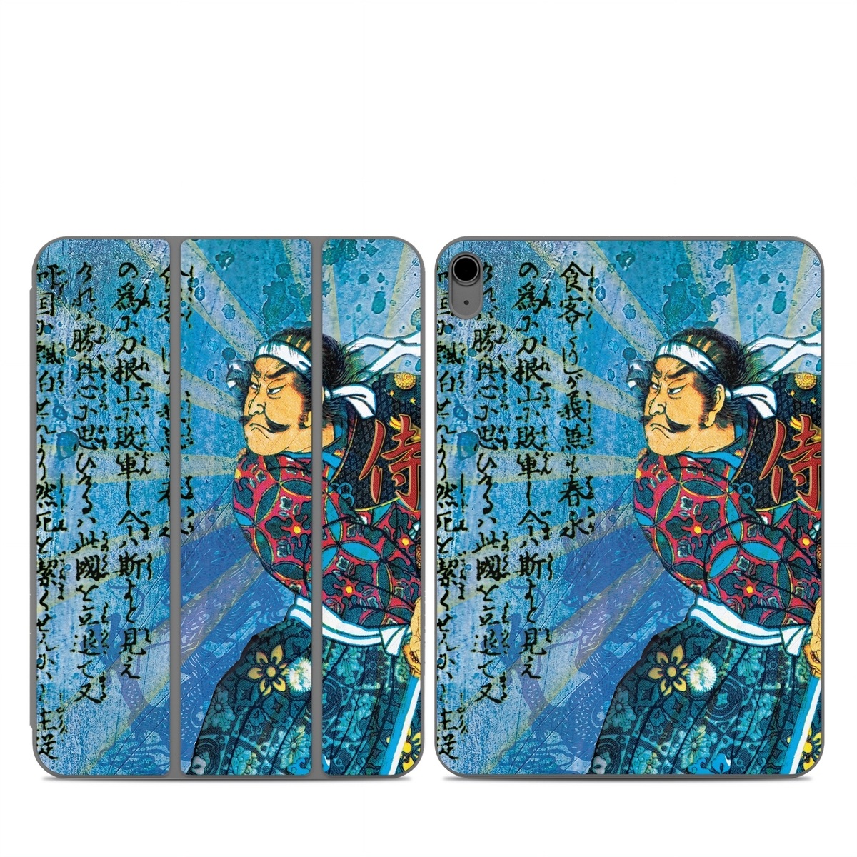 Smart Folio for iPad Series Skin design of Art, Illustration, Painting, with blue, black, gray, green, red colors