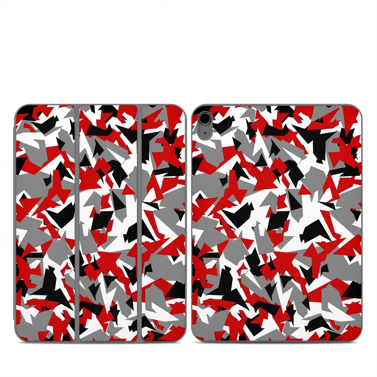 Smart Folio for iPad Series Skin design of Red, Pattern, Font, Design, Textile, Carmine, Illustration, Flag, Crowd, with red, white, black, gray colors