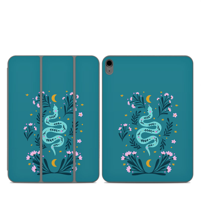 Smart Folio for iPad Series Skin design of Creative arts, Font, Art, Electric blue, Pattern, Rectangle, Graphics, Motif, Illustration, Ornament, with blue, pink, green, yellow colors