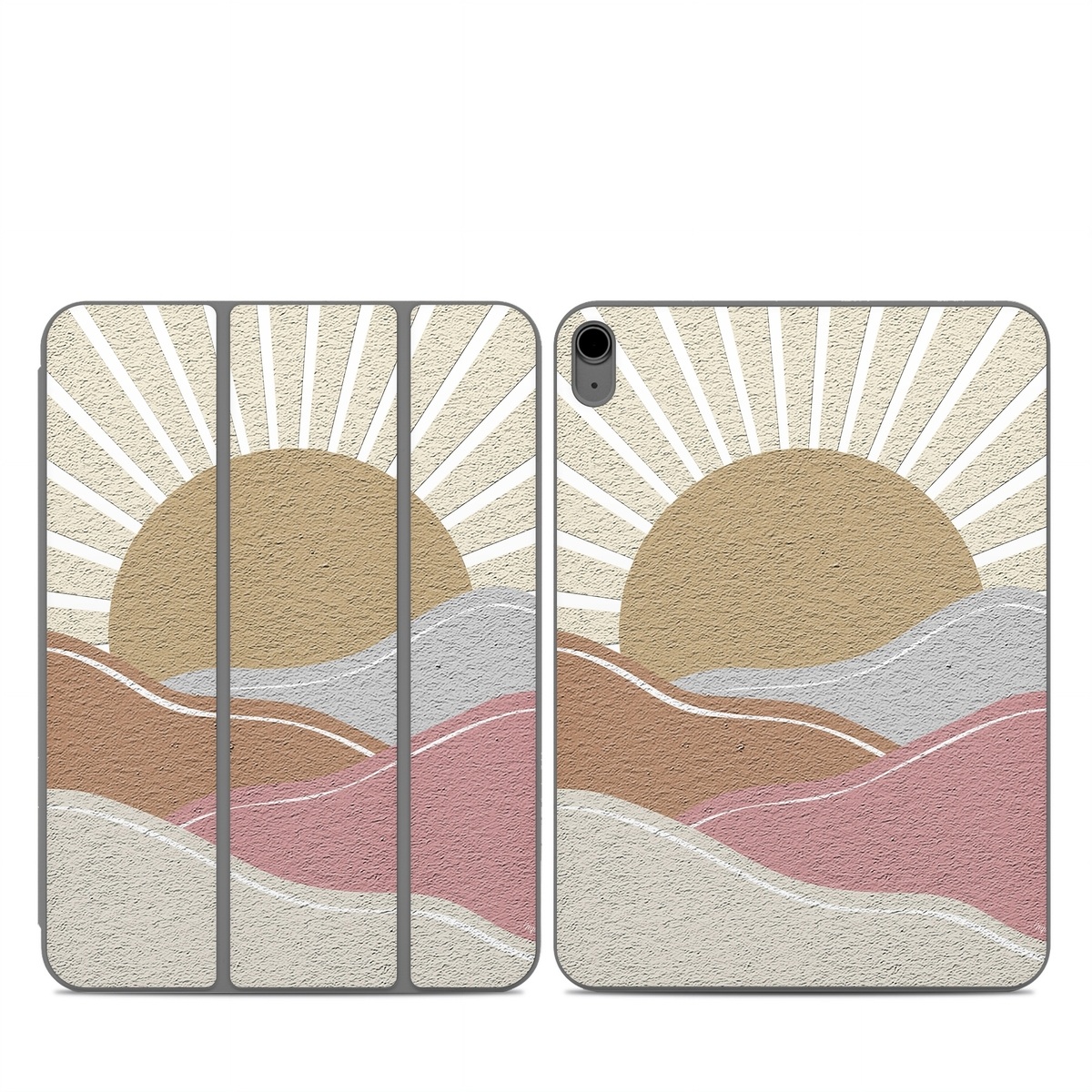 Smart Folio for iPad Series Skin design of Art, Pattern, Symmetry, Tints and shades, Slope, Building material, Circle, Visual arts, Creative arts, Metal, with yellow, pink, gray, white, brown colors