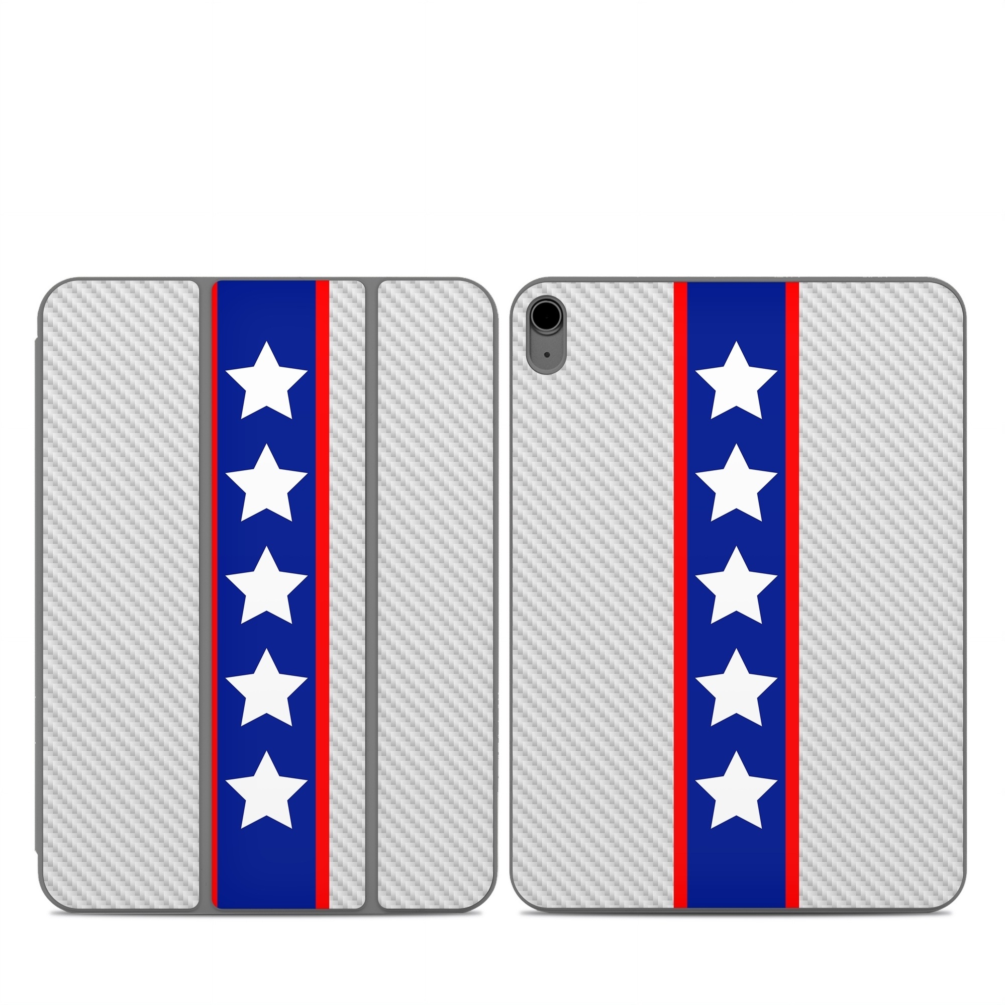 Smart Folio for iPad Series Skin design of Flag of the united states, Flag, Font, Parallel, Electric blue, Rectangle, Pattern, Flag Day (USA), Symbol, Carmine, with gray, white, blue, red colors