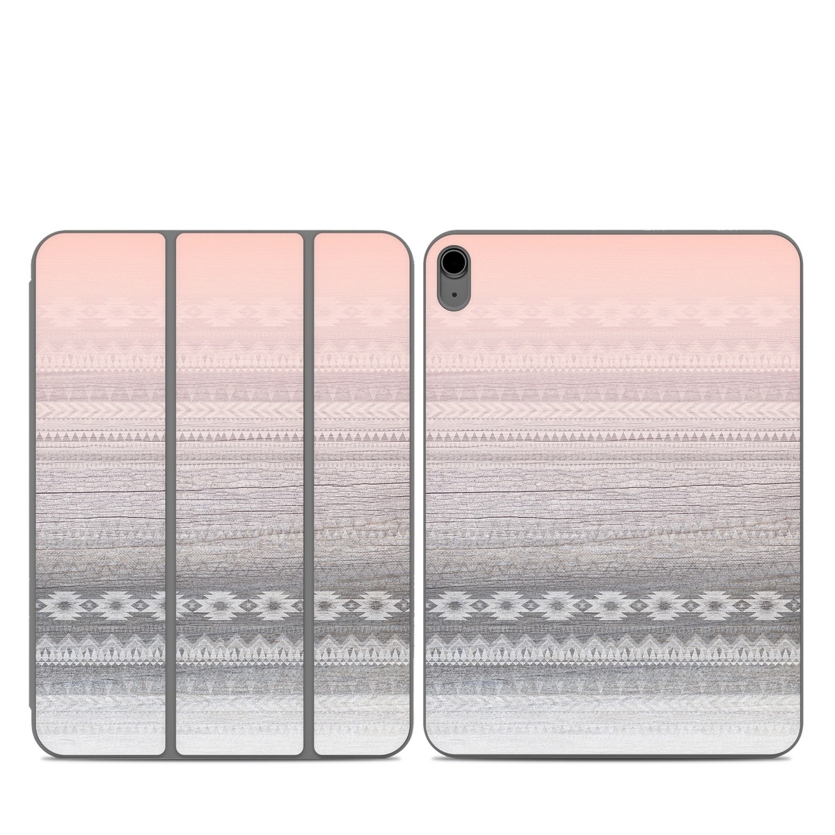 Smart Folio for iPad Series Skin design of White, Beige, Textile, Pattern, Lace, Tablecloth, Linen, Linens, with pink, white, gray colors