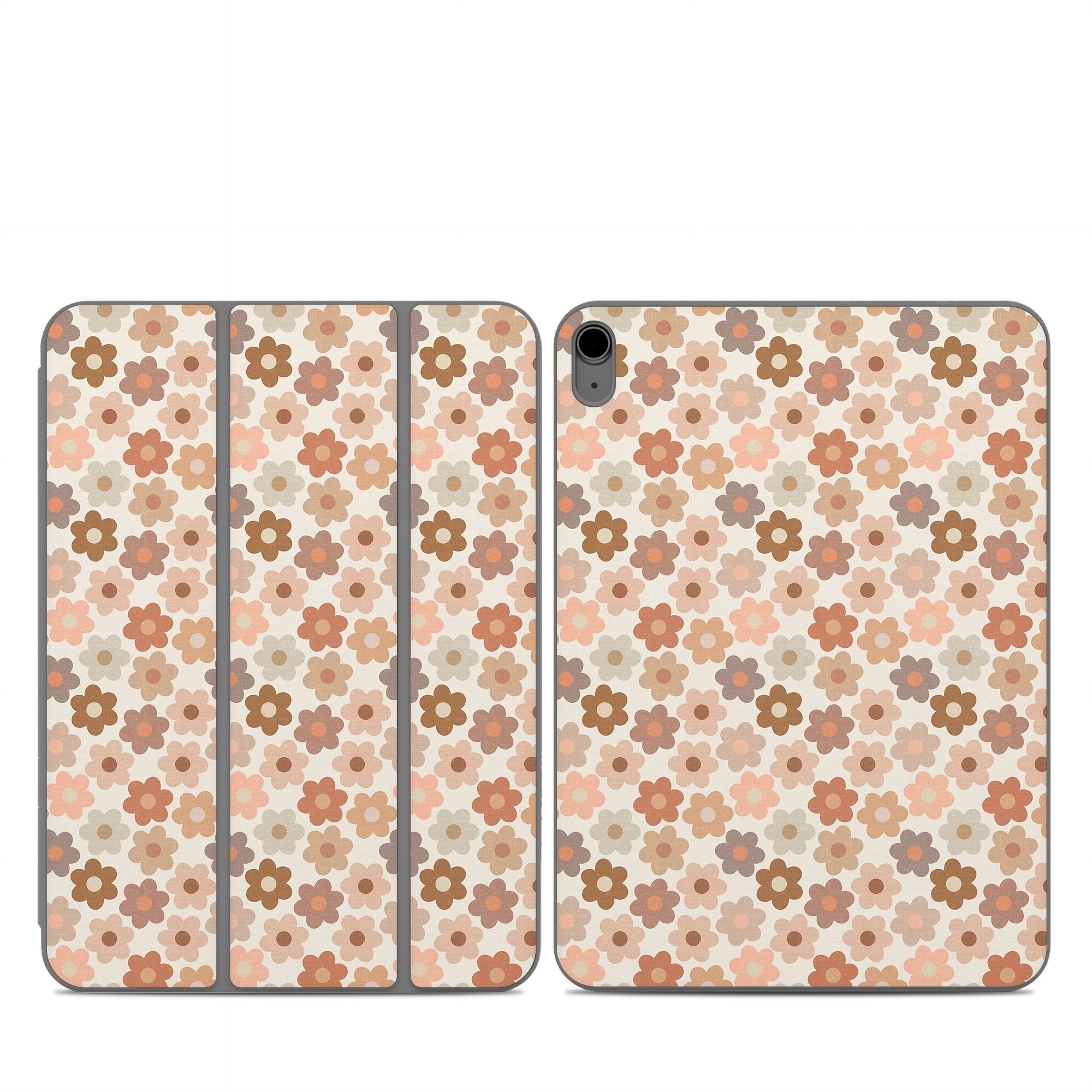 Smart Folio for iPad Series Skin design of Brown, Orange, Textile, Material property, Pattern, Circle, Symmetry, Font, Tints and shades, Peach, with white, brown, yellow, pink colors