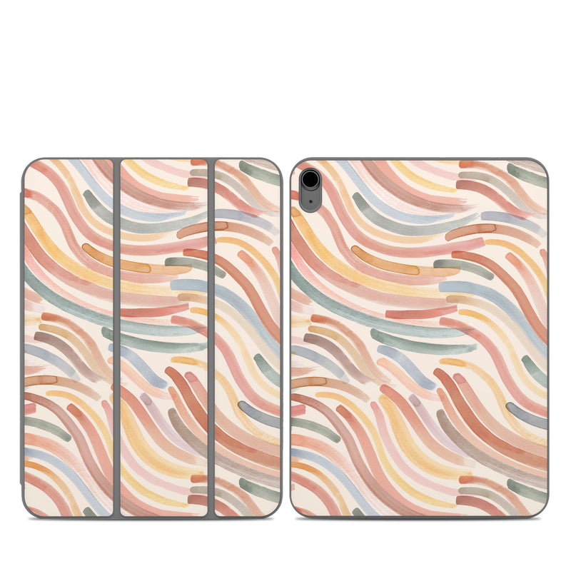 Smart Folio for iPad Series Skin design of Orange, Brown, Pink, Design, Wallpaper, Motif, Paint, Pattern, Mixture, Modern art, with white, brown, blue, green, yellow, red colors