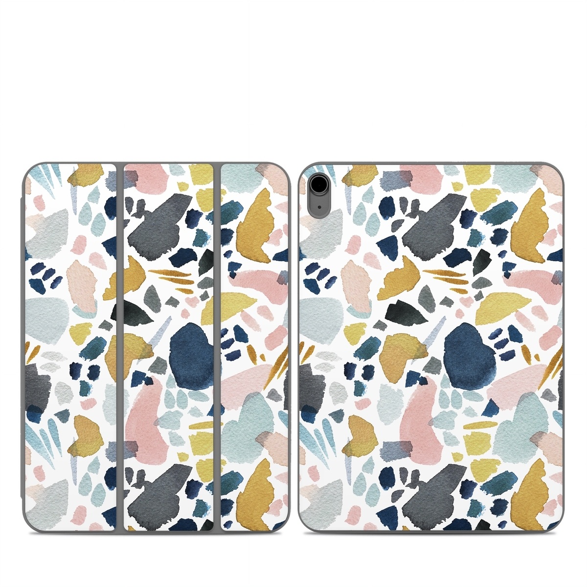 Smart Folio for iPad Series Skin design of Pattern, Aqua, Teal, Design, Textile, with white, blue, yellow, orange, pink, black colors